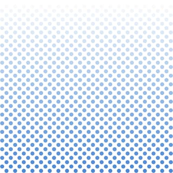 Presentation banner template with blue dots on white background with color transition