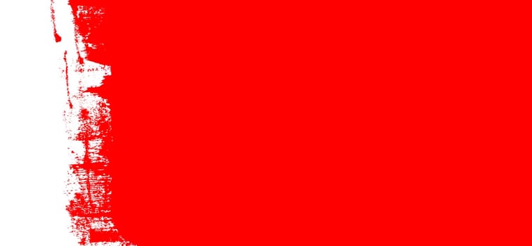 Red banner with hand painted grunge edge