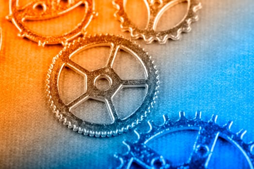 a lot of gears in closeup