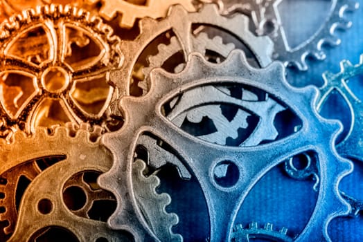 a lot of gears in closeup