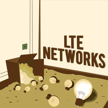 Conceptual display Lte Networks, Word for Fastest network connection available for wireless communication Light bulbs spilled out box symbolizing innovative thinking.