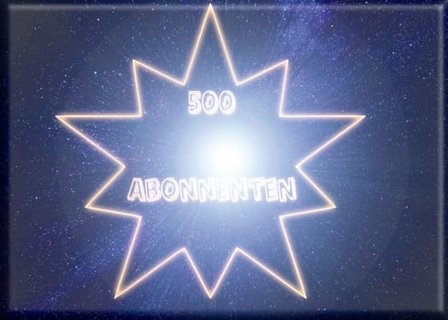 Thank you sign for 500 followers, social media milestone.