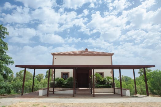 Fabrica de la Luz building, former Power Supply Plant now hosting El Berrocal Visitors Center, Merida, Spain