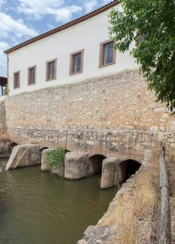 Fabrica de la Luz building, former Power Supply Plant now hosting El Berrocal Visitors Center, Merida, Spain