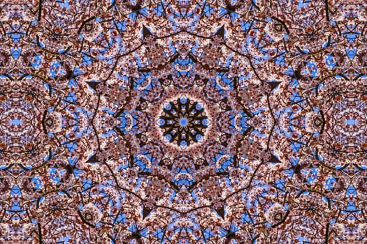 kaleidoscopic floral pattern, abstract background for design