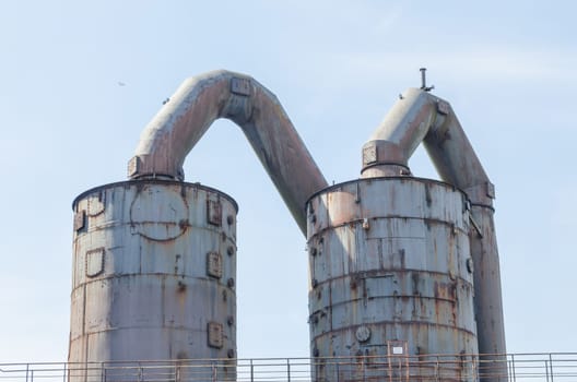 Old industrial plant,blast furnace in the Duisburg Nord Landscape Park.