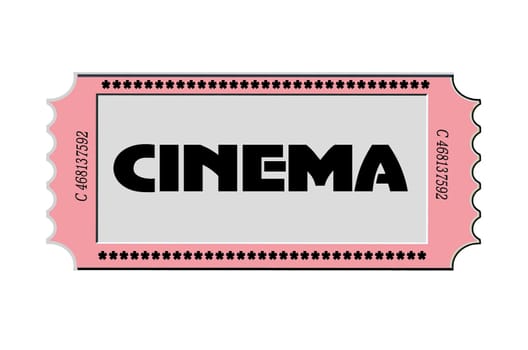 Rasa Vintage Ticket with inscription Cinema.
