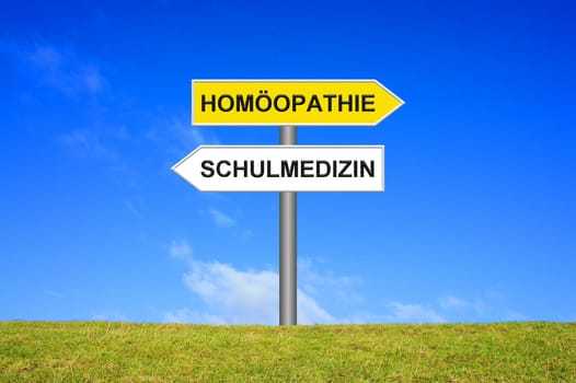 Signpost points in two directions: homeopathy or conventional medicine