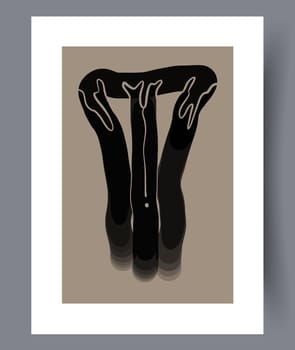 Abstract modern printable art wall posters. Bundle of abstractionism creative banners and artworks for print. Vector illustration.