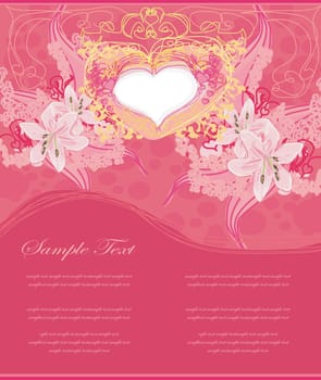 Valentine's Day floral Greeting card