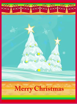 Abstract christmas tree card