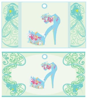 Price Tags With shoes vintage set
