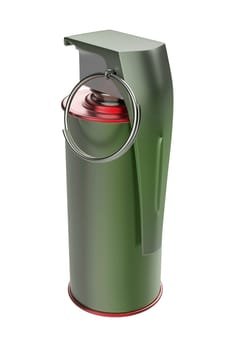Military smoke grenade on white background
