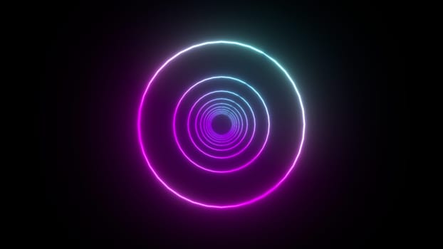 Purple neon tunnel. Computer generated 3d render