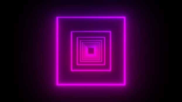 Purple neon tunnel. Computer generated 3d render