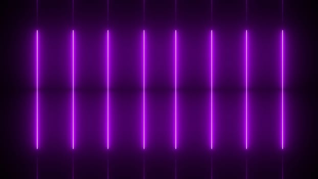 Neon lights motion. Computer generated 3d render