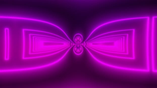 Purple neon lights. Computer generated 3d render