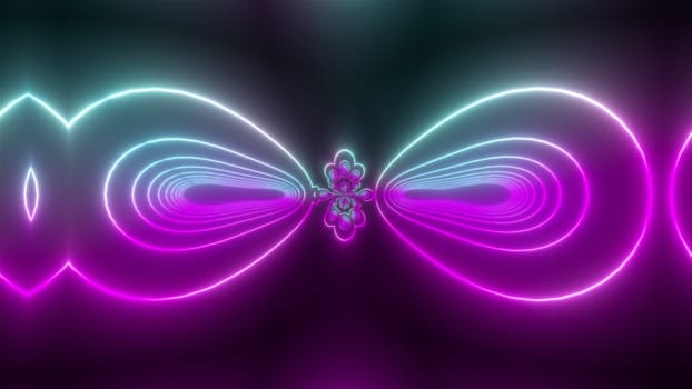 Purple neon lights. Computer generated 3d render