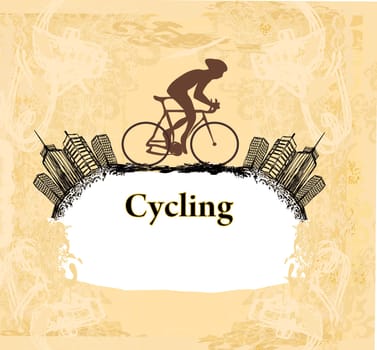 Cycling Grunge Poster Template vector