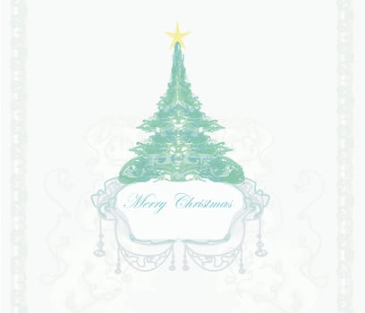 Abstract christmas tree card