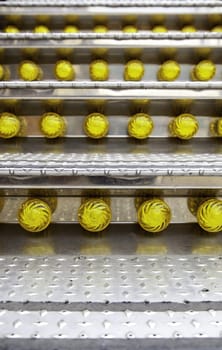Detail of decoration with led lights in a fair attraction