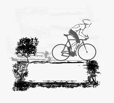 Cycling Grunge Poster