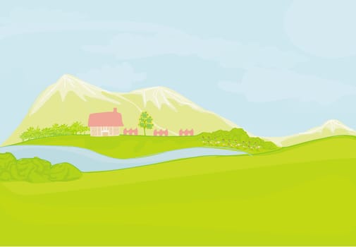 Spring rural landscape