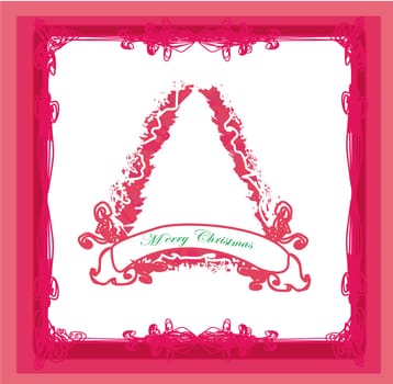 Abstract christmas tree card