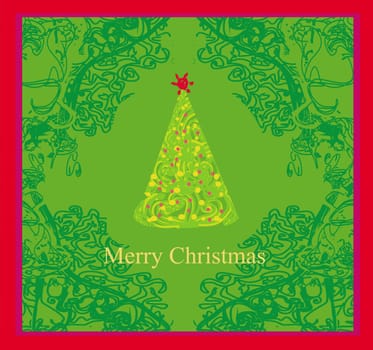 Abstract christmas tree card