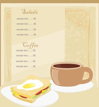 Template designs of menu coffee shop and restaurant