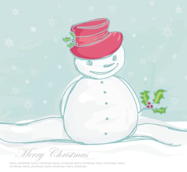 Happy snowman card