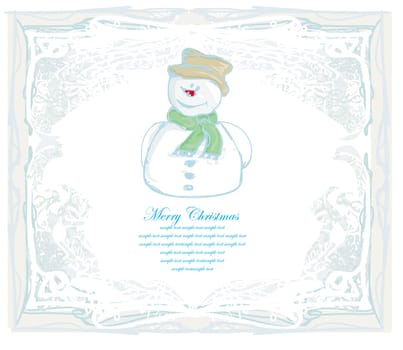 Happy snowman card