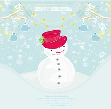 Happy snowman card