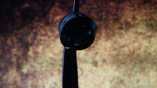 Close up of rotaru phone head against grunge background