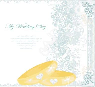wedding Invitation card with rings