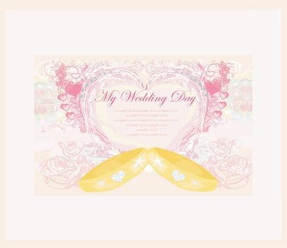 wedding Invitation card with rings
