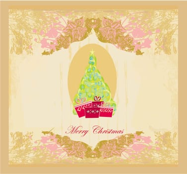 Abstract christmas tree card