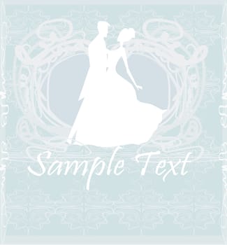 Ballroom wedding couple dancers - invitation