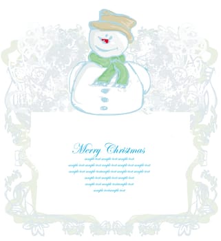 Happy snowman card