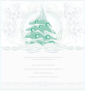 Abstract christmas tree card