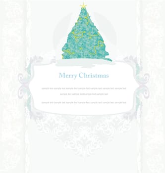 Abstract christmas tree card
