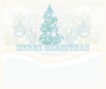 Abstract christmas tree card