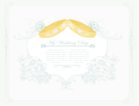 wedding Invitation card with rings