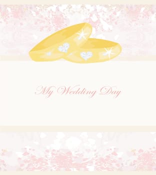 wedding Invitation card with rings