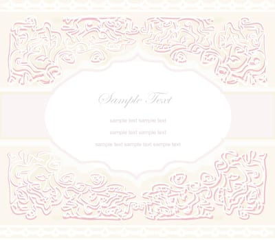 floral invitation frame card