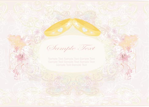 wedding Invitation card with rings