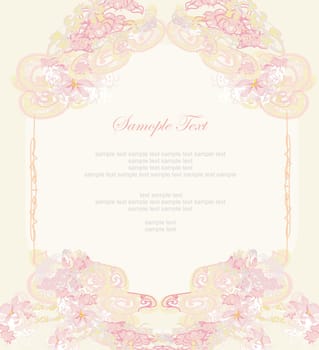 floral invitation frame card