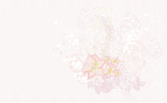 abstract floral invitation card