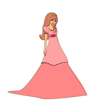 Beautiful young princess - doodle