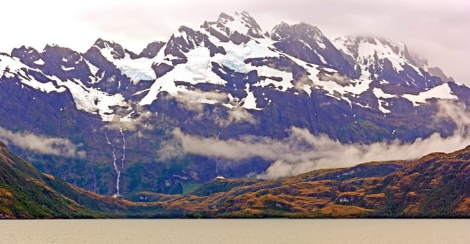 Misty Morning in the Beagle Channel in Tierra Del Fuego, Chile